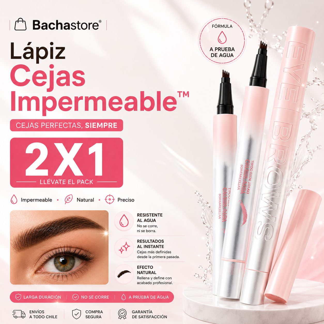 Lápiz Cejas Impermeable™ - Belleza que resiste todo el día - #1 productos de belleza en chile