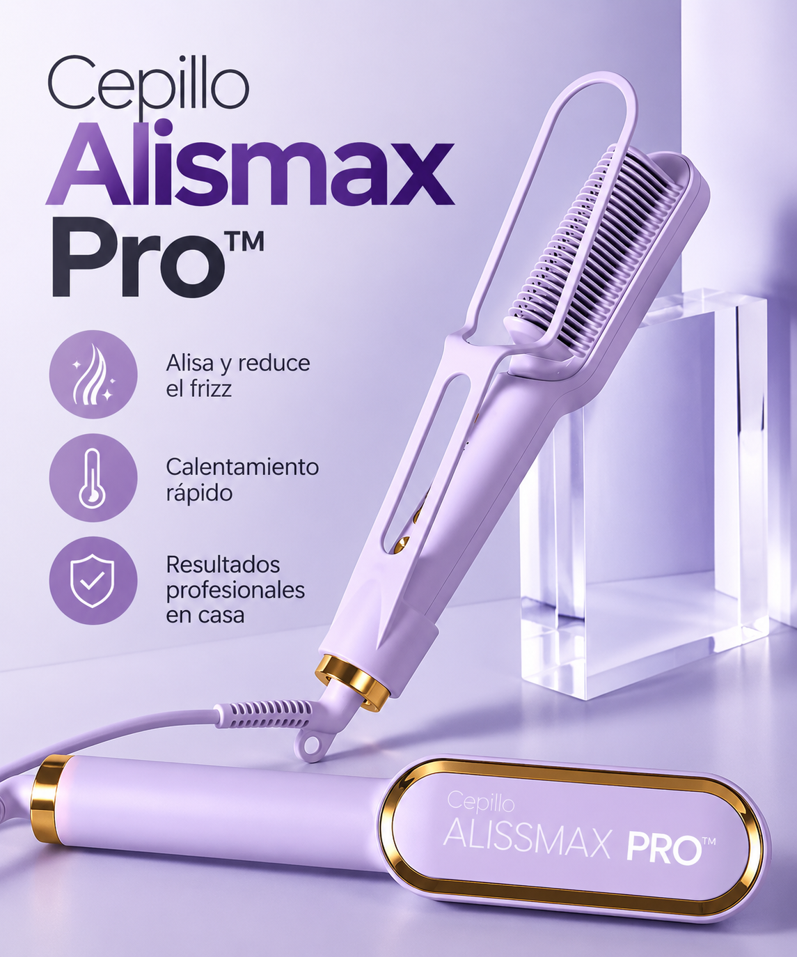 Cepillo Alissmax PRO™ - Cabello Liso y Suave sin Ir al Salón - #1 productos de belleza en chile