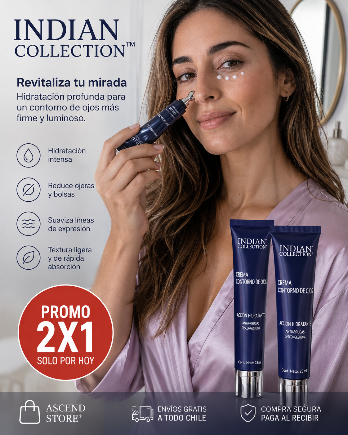 Indian Collection™- Crema Anti Ojeras / Dile adios a tus ojeras y bolsas en los ojos - #1 producto de salud y comesticos en chile