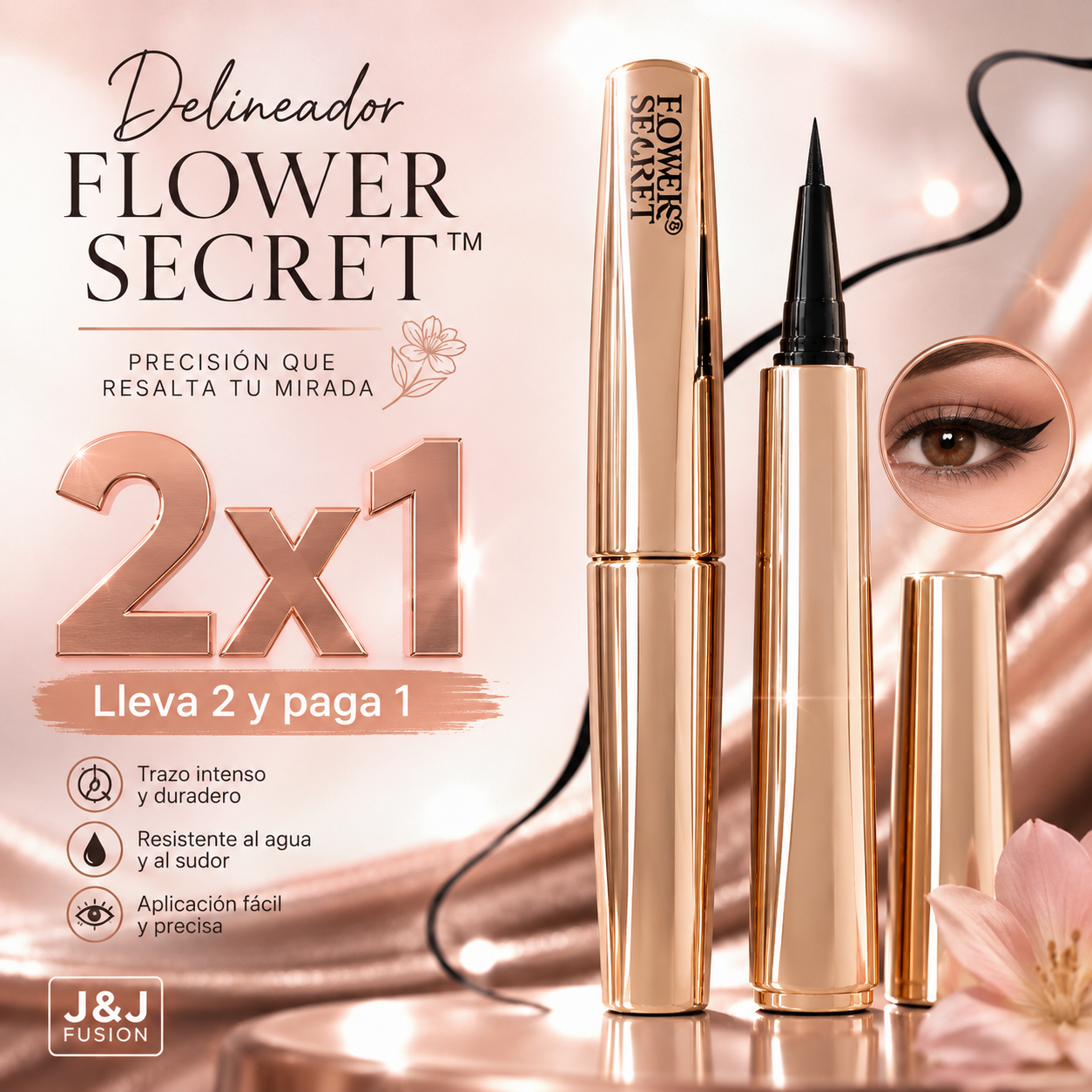 Delineador Flower Secret™ - Lapiz a Prueba de Agua 24hrs - #1 cosmeticos en chile
