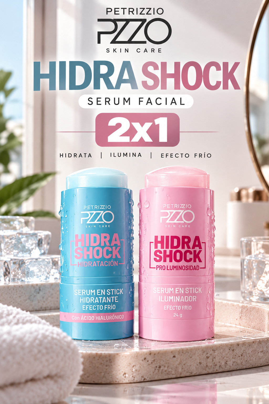 Petrizzio™ Hidra Shock Serum Facial - Piel Hidratada, Suave y Luminosa - #1 en Belleza y cuidado personal en chile / 2X1